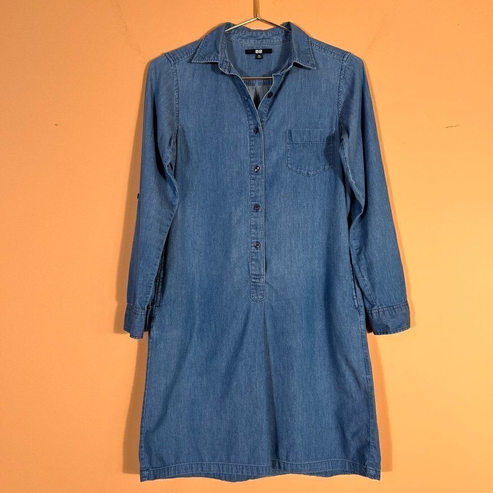 Uniqlo Long Sleeve Denim Dress